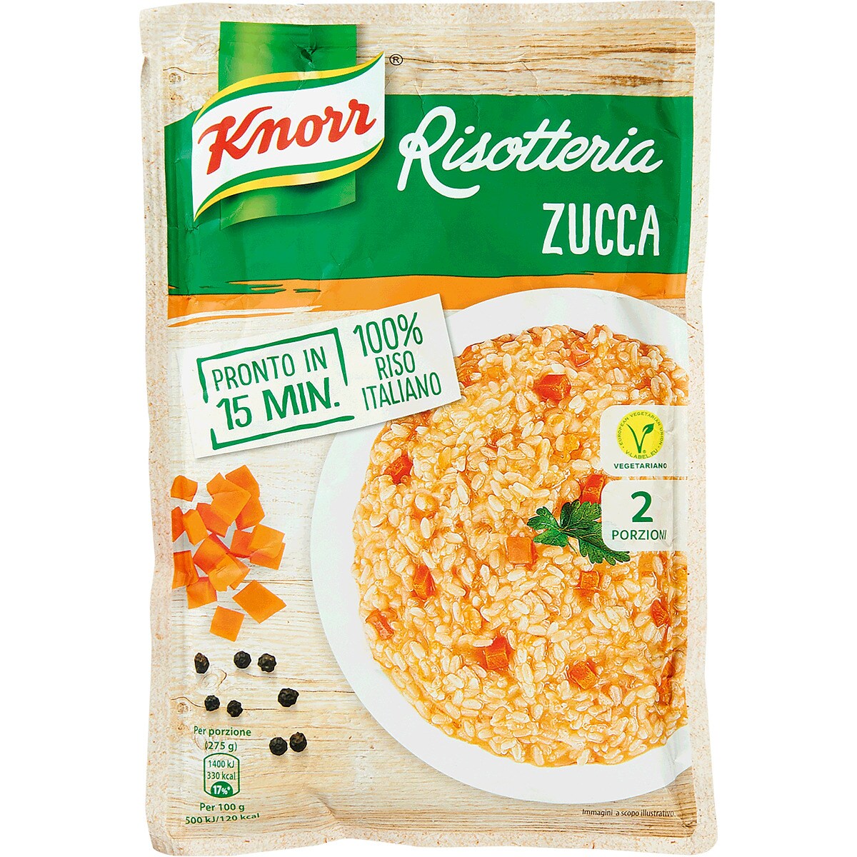 Risotto de Abóbora Vegan embalagem 175 g · Knorr Risotteria
