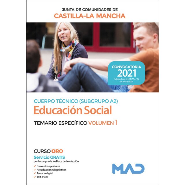Cuerpo técnico (subgrupo a2) especialidad educación social de la administración de la junta de comunidades de castilla-la mancha