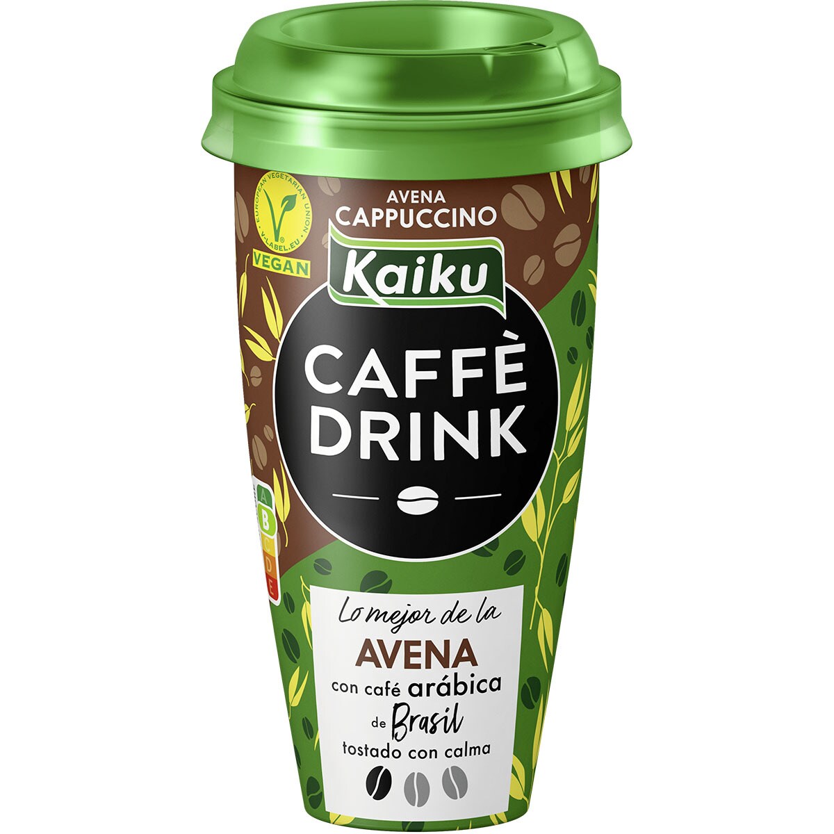 Caffé Latte Avena Cappuccino bebida vegetal de avena con café y cacao vaso 230 ml · KAIKU Caffé Latte Avena Cappuccino bebida vegetal de avena con café y cacao vaso 230 ml · KAIKU