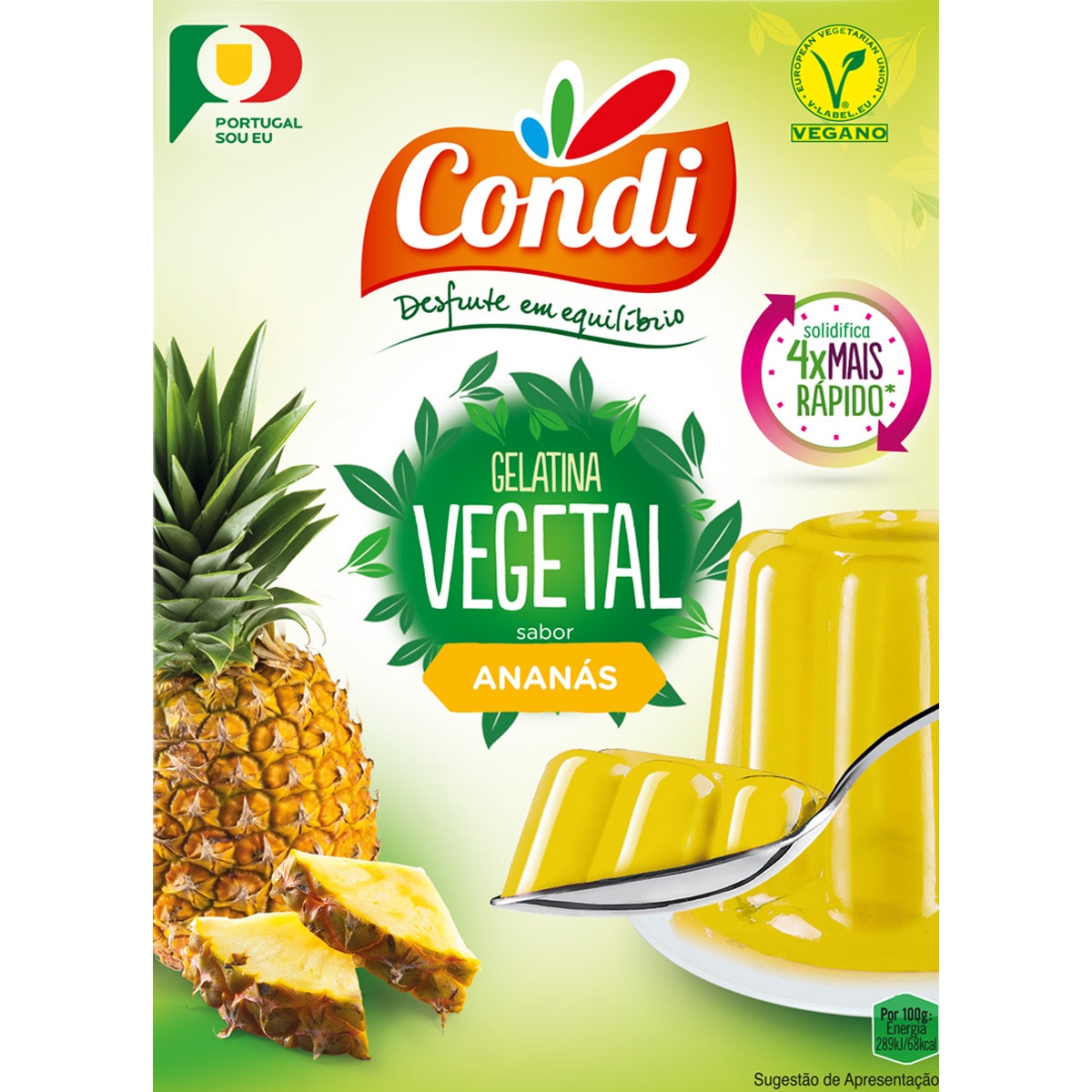 Gelatina Vegetal de Anánas Vegan embalagem 180 g · Condi · Supermercado