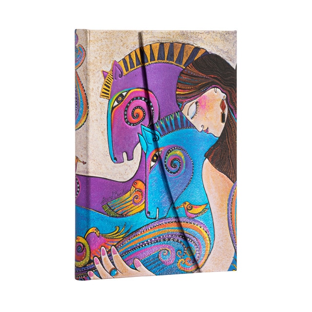 Libreta María y las Yeguas Midi 130 × 180 Lisa Paperblanks Azul Morado.