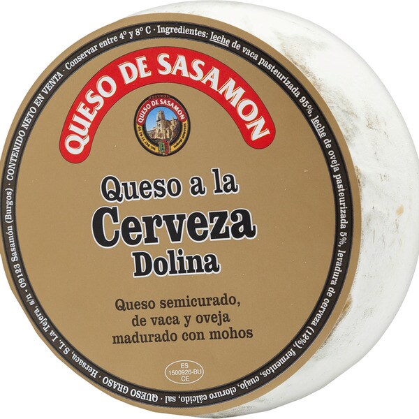 precios Queso De Sasamon Queso Semicurado Mezcla Madurado Con Mohos A La Cerveza Dolina Pieza 600 G en Hipercor