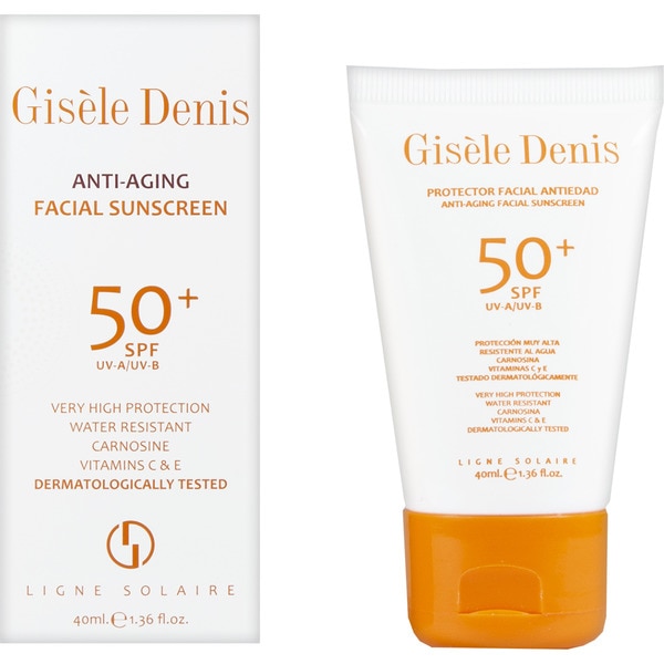 GISELE DENIS protección facial anti-edad SPF-50+ resistente al agua tubo 40 ml