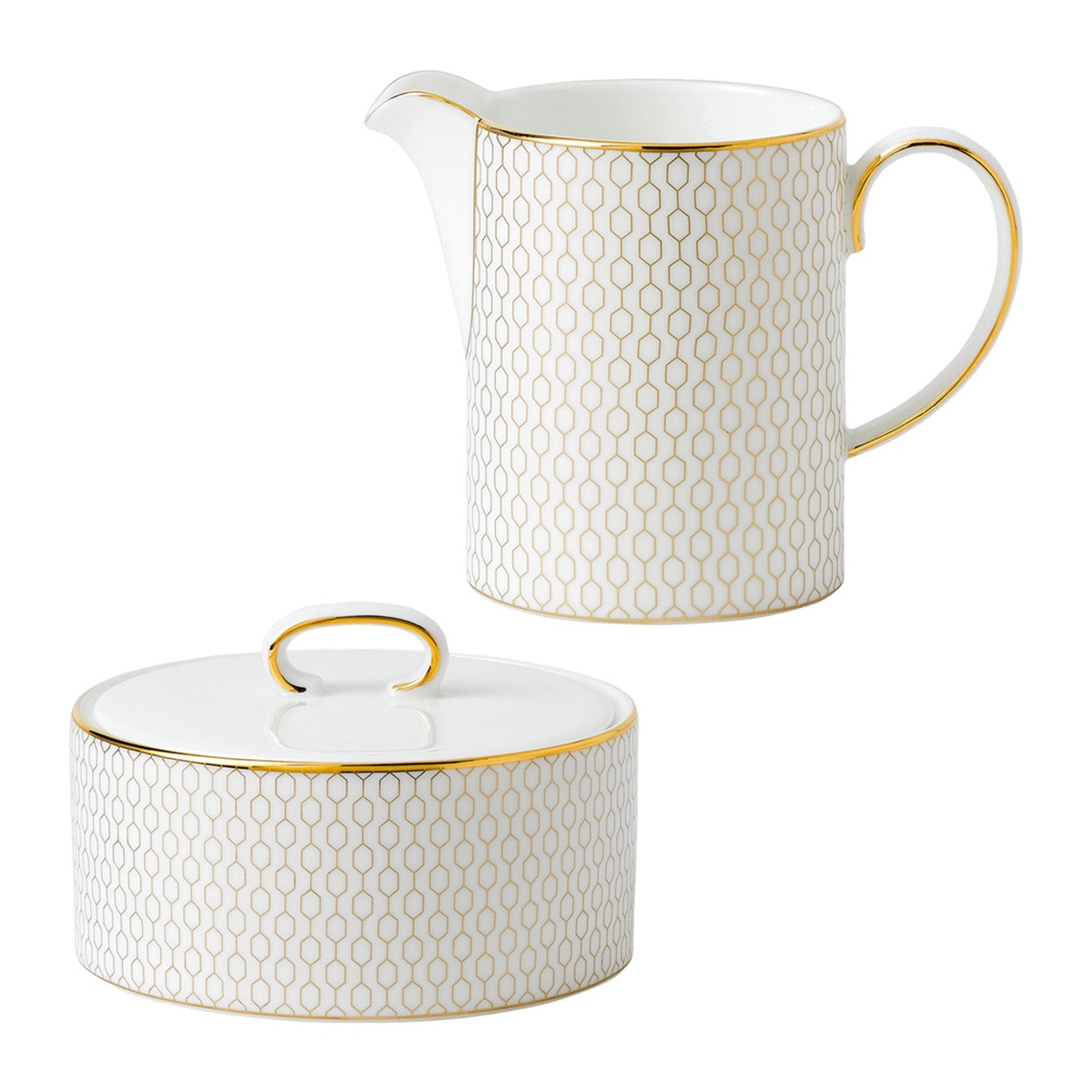 Wedgwood - Tetera Gio Gold Blanco En Oferta Wedgwood - Set Azucarero Y Lechera Arris Wedgwood.