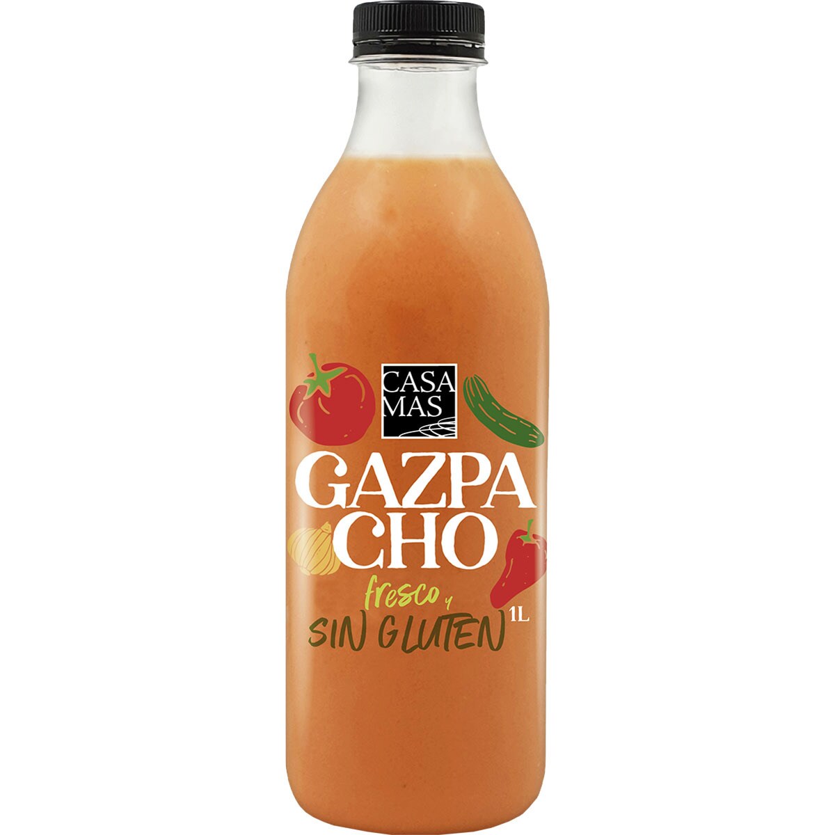 Gazpacho Sin Gluten Botella 1 L · CASA MAS · Supermercado El Corte Inglés