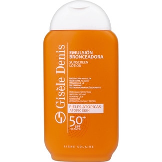 GISELE DENIS emulsión bronceadora pieles atópicas SPF-50+ resistente al agua frasco 200 ml