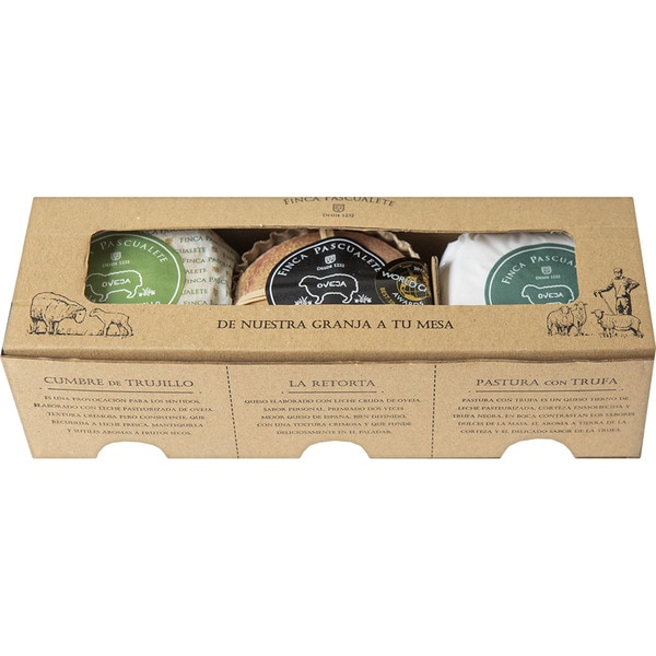 Assortment of sheep's cheese mini rolls from Extremadura 3x150 g case 460 g