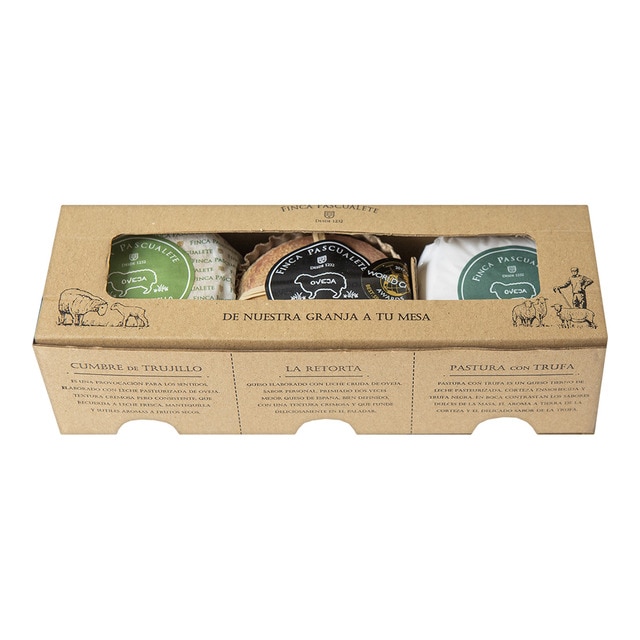 Surtido de 3 mini tortas queso de oveja de Extremadura Finca Pascualete