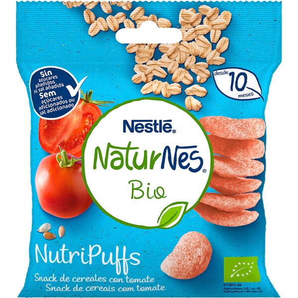 Comprar Nutripuffs Snacks De Cereales Con Tomate Sin Azucares Anadidos Desde 10 Meses Bolsa 7 G Nestle Naturnes Bio Supermercado El Corte Ingles