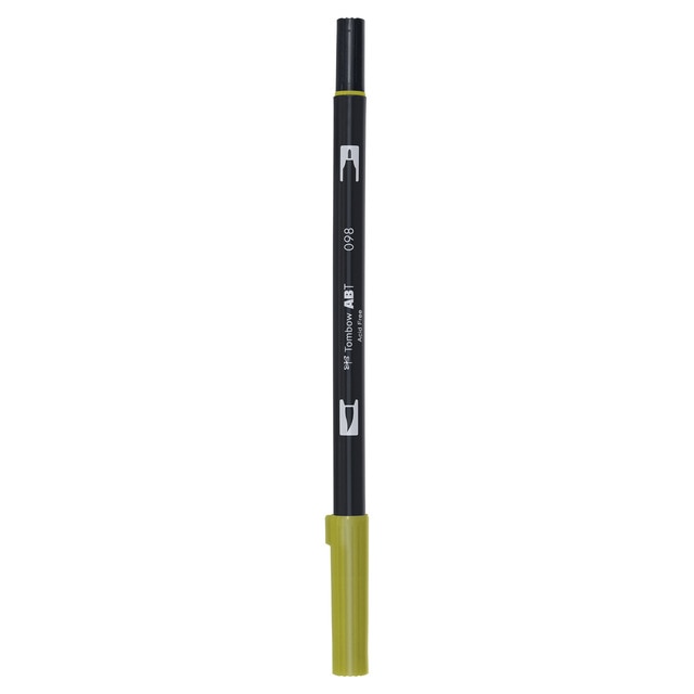 Rotulador Dual Brush ABT Doble Punta Acuarelable Tombow Verde Avocado 098.