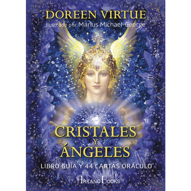 Cristales y ángeles: Libro guía y 44 cartas oráculo (Tapa blanda)