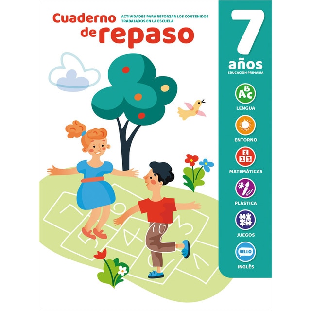 CUADERNO DE REPASO LUMINISCENTE 7 AÑOS (Tapa blanda)