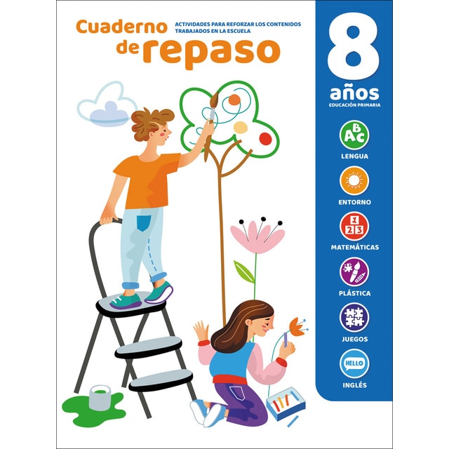 CUADERNO DE REPASO LUMINISCENTE 8 AÑOS (Tapa blanda)