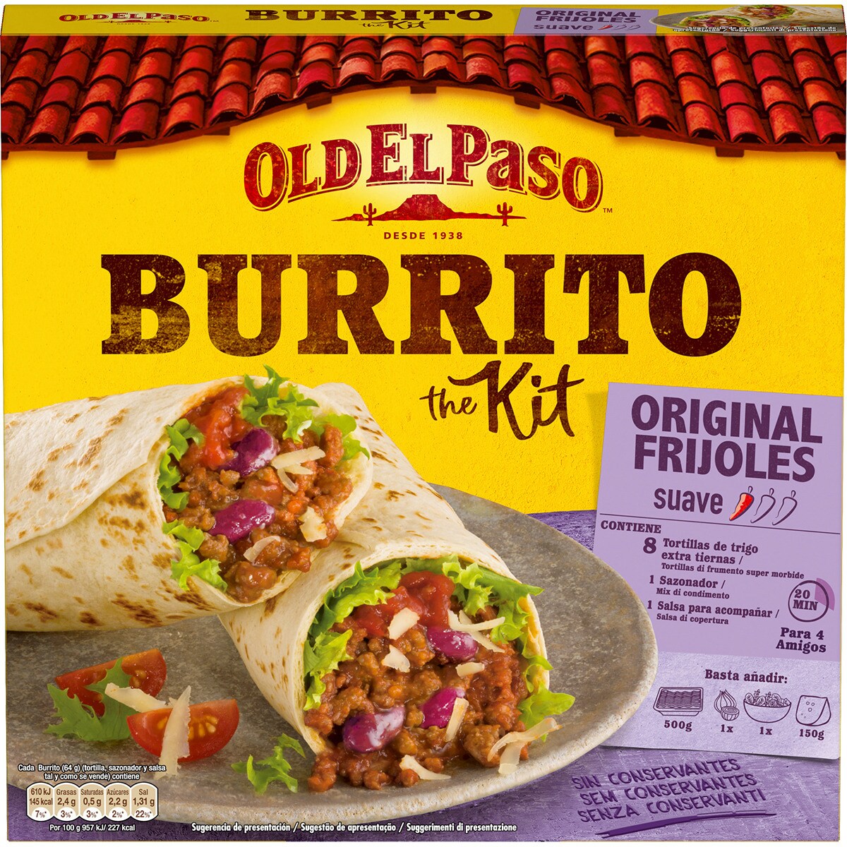 Comprar Kit para burritos original frijoles suave caja 515 g · OLD EL