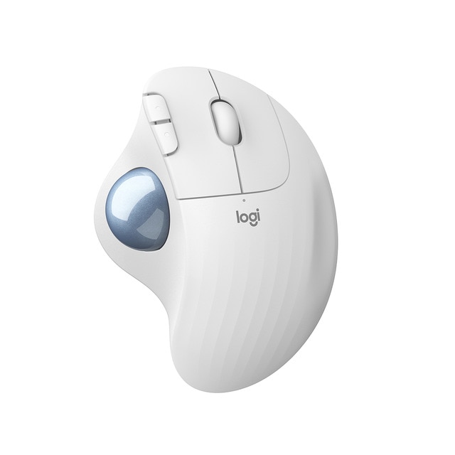 Ratón óptico inalámbrico Logitech ERGO M575 Trackball Blanco crudo