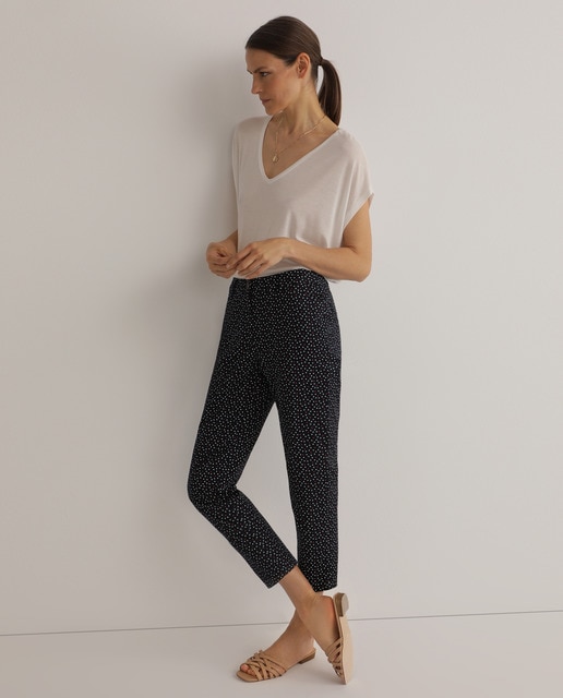 polka dot skinny trousers