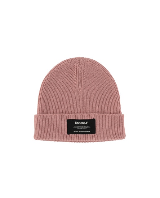 Gorro infantil en punto canalé rosa