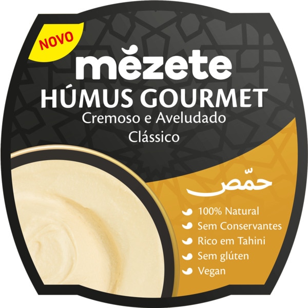 Húmus Gourmet Clássico Vegan sem Glúten embalagem 215 g