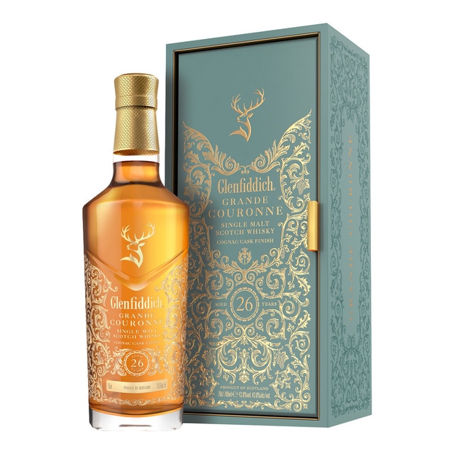 Estuche whisky escocés Glenfiddich 26 años Grande Couronne Single Malt