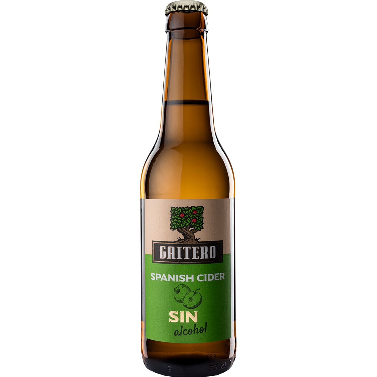 Comprar Spanish Cider sidra natural Sin Alcohol botella 33 cl · GAITERO