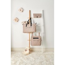 Bbest Canvas travel changing mat with slogan and polka dot print