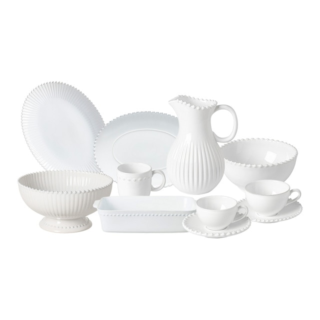 Juego de café y té por piezas Pearl Blanco Costa Nova