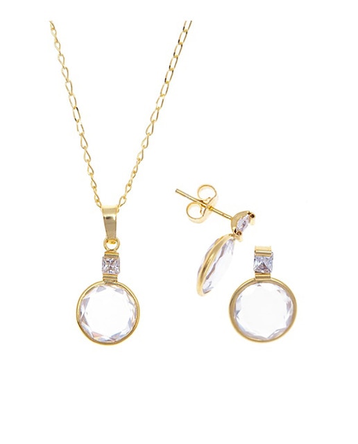 Conjunto Tú y Yo Esfera Zirconium Oro