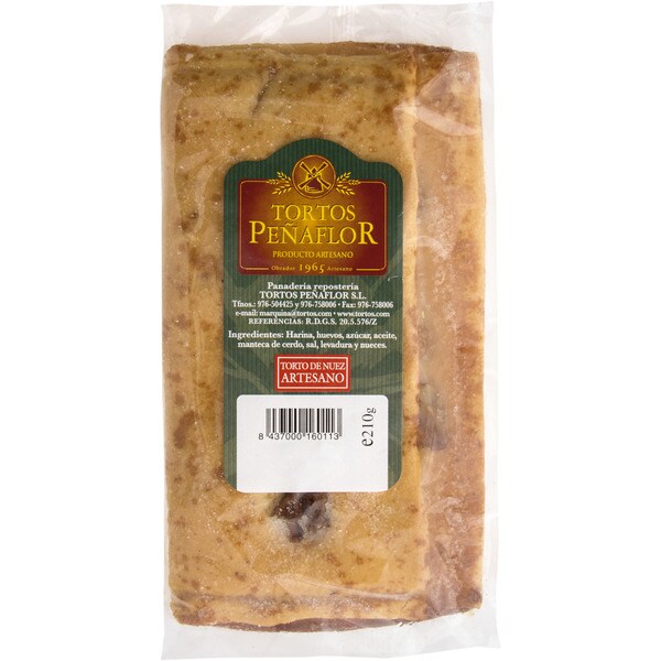TORTOS PEÑAFLOR torto artesano de nuez paquete 210 g