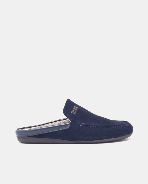 Mens blue mule slippers Clearance