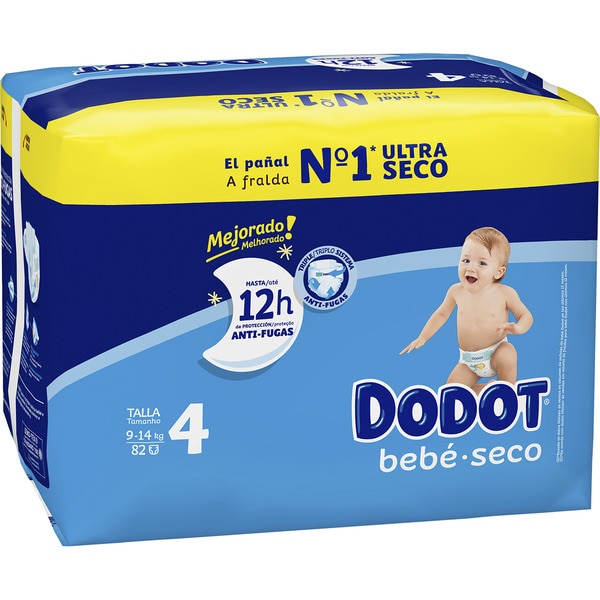 pañales dodot talla 4 bebe seco