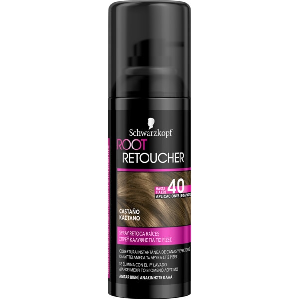 Spray Retoca Raízes Castanho embalagem 120 ml