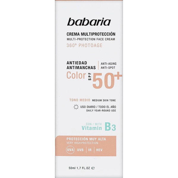 Getönte Gesichtscreme Anti-Aging und Anti-Spot Mehrfachschutz SPF-50+ mittlerer Hautton Flacon 50 ml