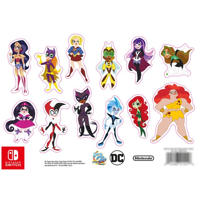 Lámina de Adhesivos DC Superhéroes