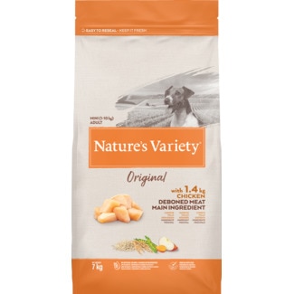 Nature's Variety Ração para Cão Mini Adulto 1-10 Kg Original de Frango embalagem 7 kg