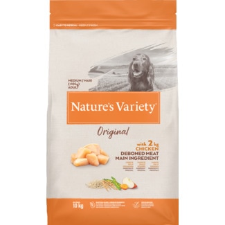 Nature's Variety Ração para Cão Médio/Maxi Adulto +10 Kg Original de Frango embalagem 10 kg