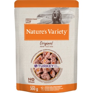 Nature's Variety Comida Húmida para Cão Médio/Maxi Adulto +10 Kg Original de Peru embalagem 300 g