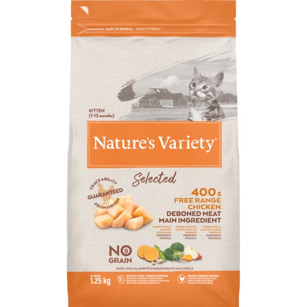 Ração para Gato Kitten 1-12 Meses de Frango embalagem 1,25 kg