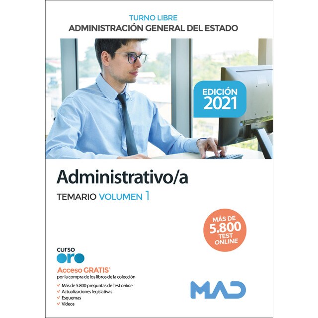 Administrativo de la administración general del estado (turno libre). Temario volumen 1 (Tapa blanda)
