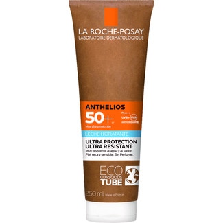 LA ROCHE POSAY protector solar Anthelios SPR50+ leche hidratante corporal para pieles secas tubo 250 ml formato Eco-sostenible