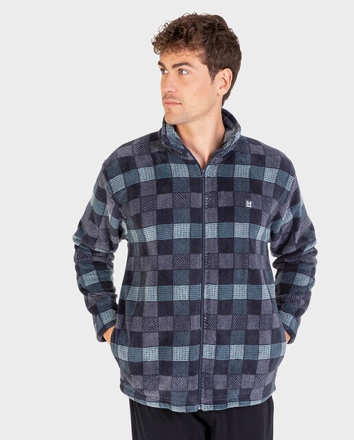 men's checked fleece jackets