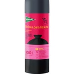 bolsas de basura negras 85x105 100 litros rollo 10 unidades