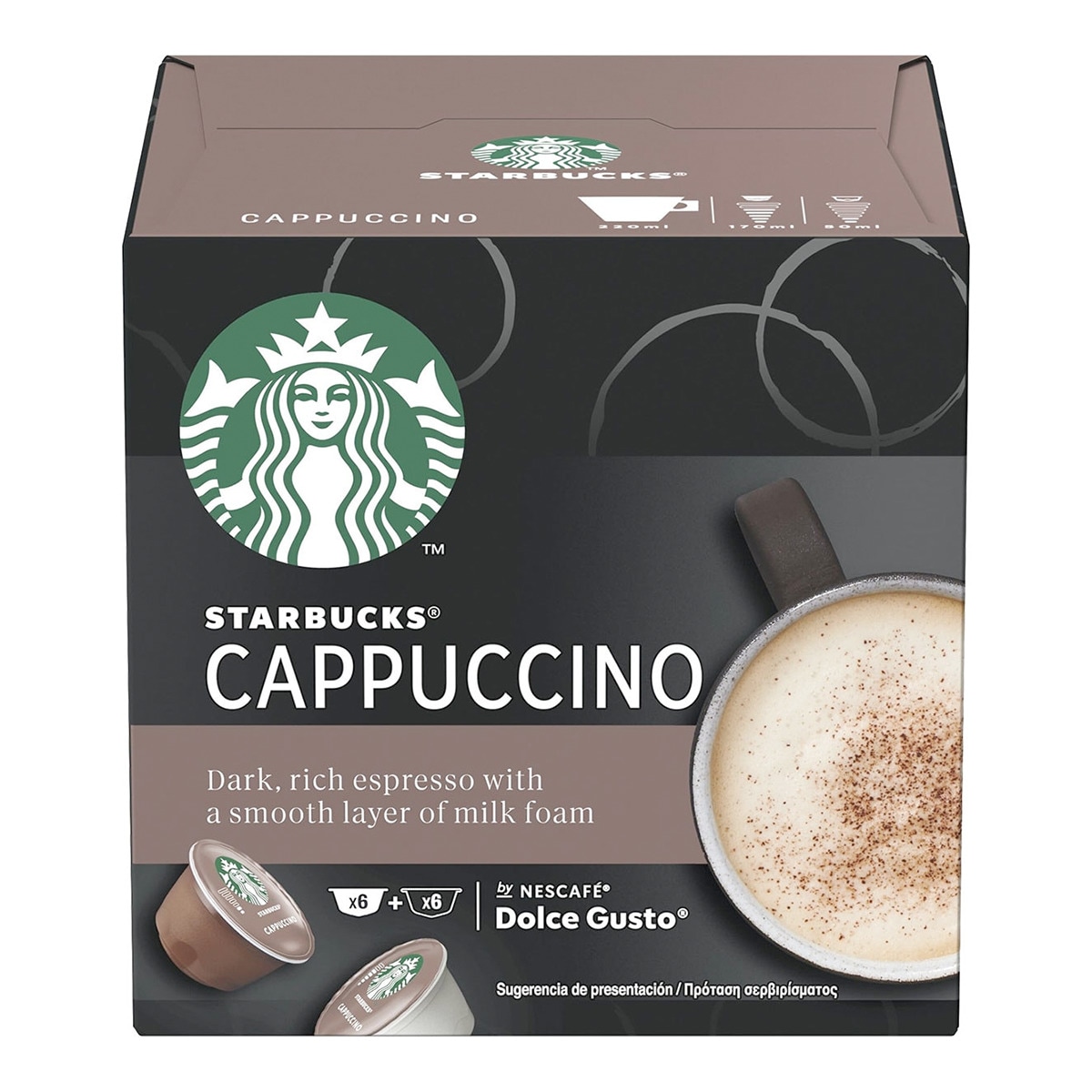 Starbucks - Estuche De 6 Cápsulas Cappuccino Café 100% Arábica Compatibles Con Cafeteras Dolce Gusto En Oferta Starbucks - Estuche De 6 Cápsulas Starbucks Cappuccino Café 100% Arábica Compatibles Con Cafeteras Dolce Gusto.