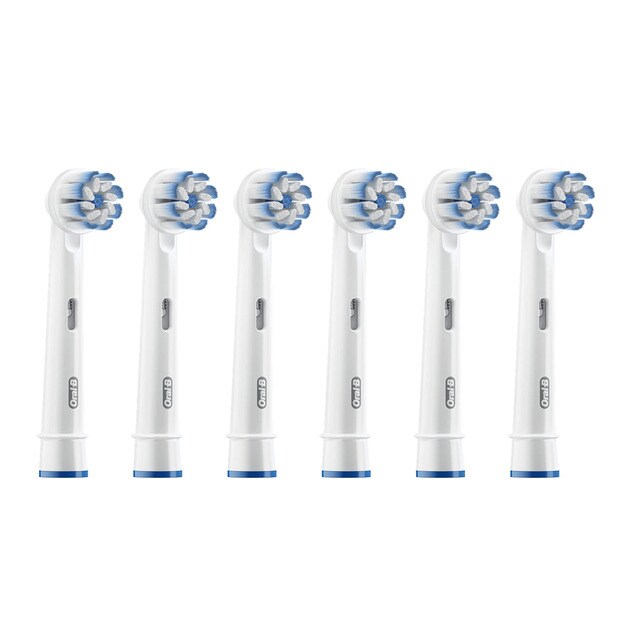 6 Oral-B - Braun Sensitive Clean replacement heads