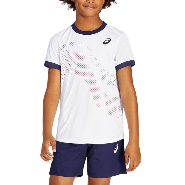 asics t shirt junior gris