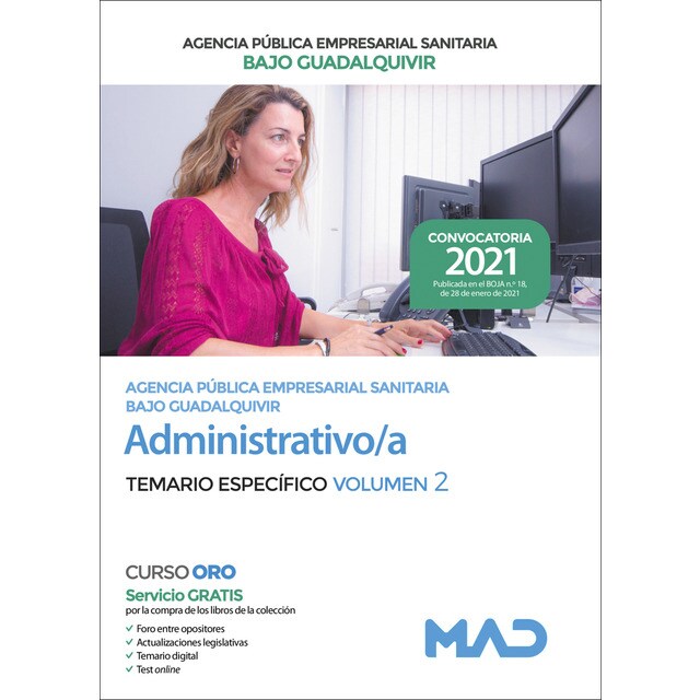 Administrativo/a de la agencia pública empresarial sanitaria bajo guadalquivir. Temario específico volumen 2 (Tapa blanda)