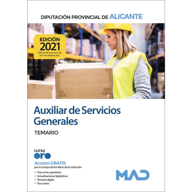 Auxiliar de servicios generales de la diputación provincial de alicante. Temario