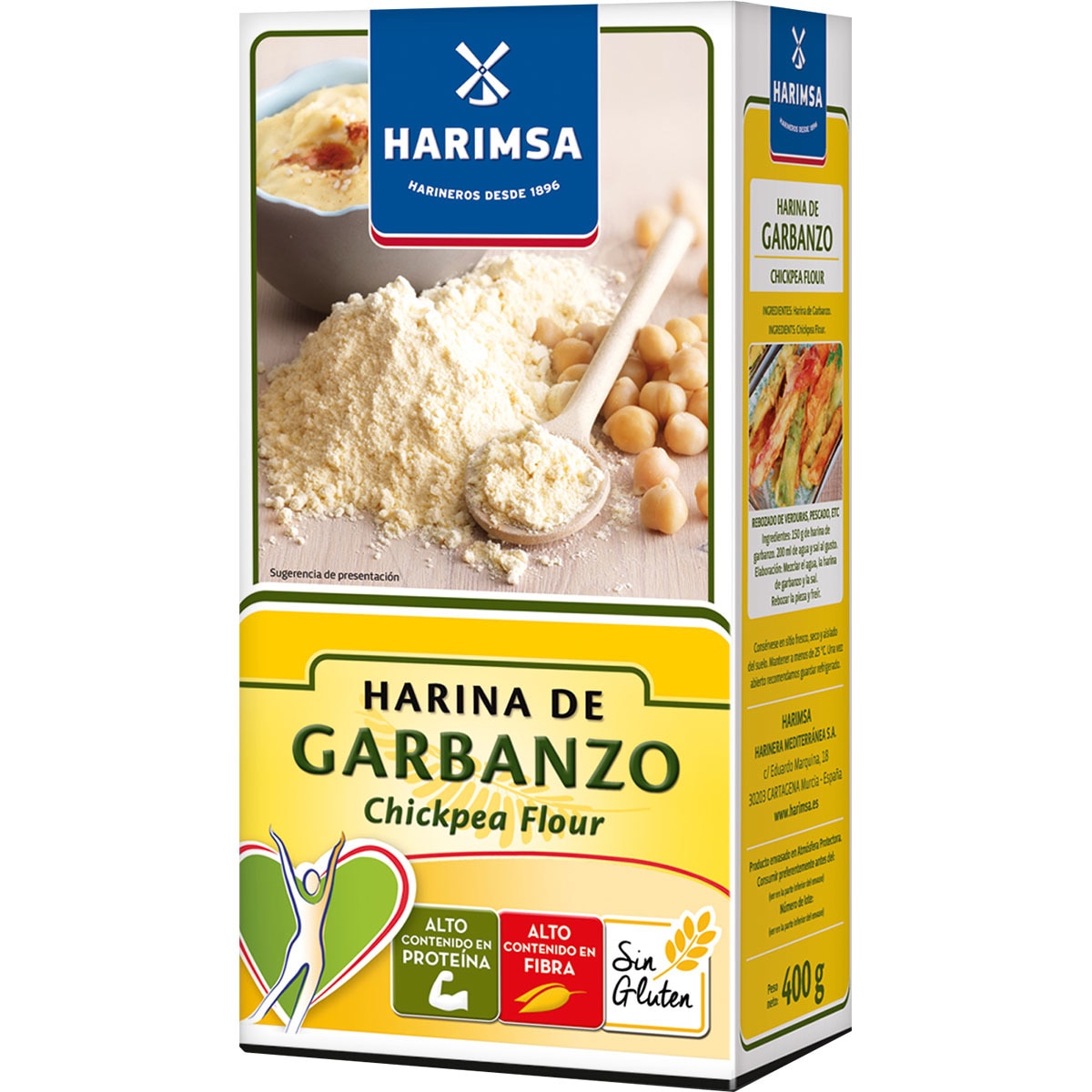 Comprar Harina de garbanzo sin gluten paquete 400 g · HARIMSA · Supermercado Supermercado Hipercor