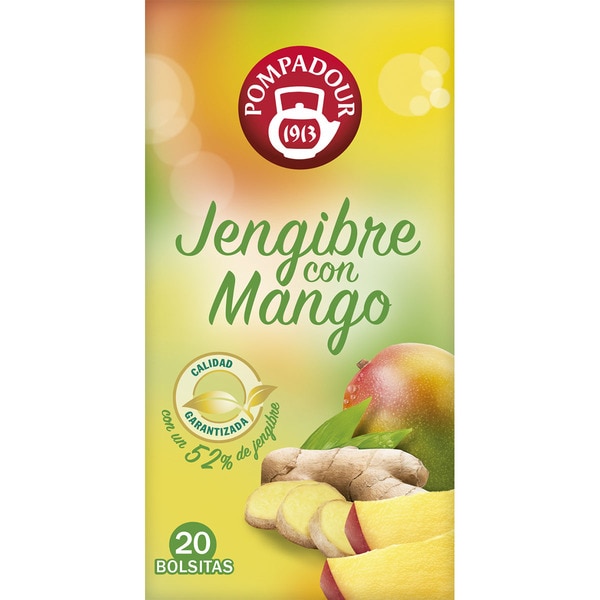 Ginger mango tea case 20 sachets · POMPADOUR · Supermercado El Corte Inglés
