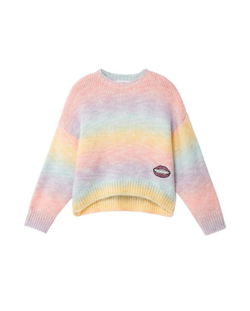 rainbow print jumper
