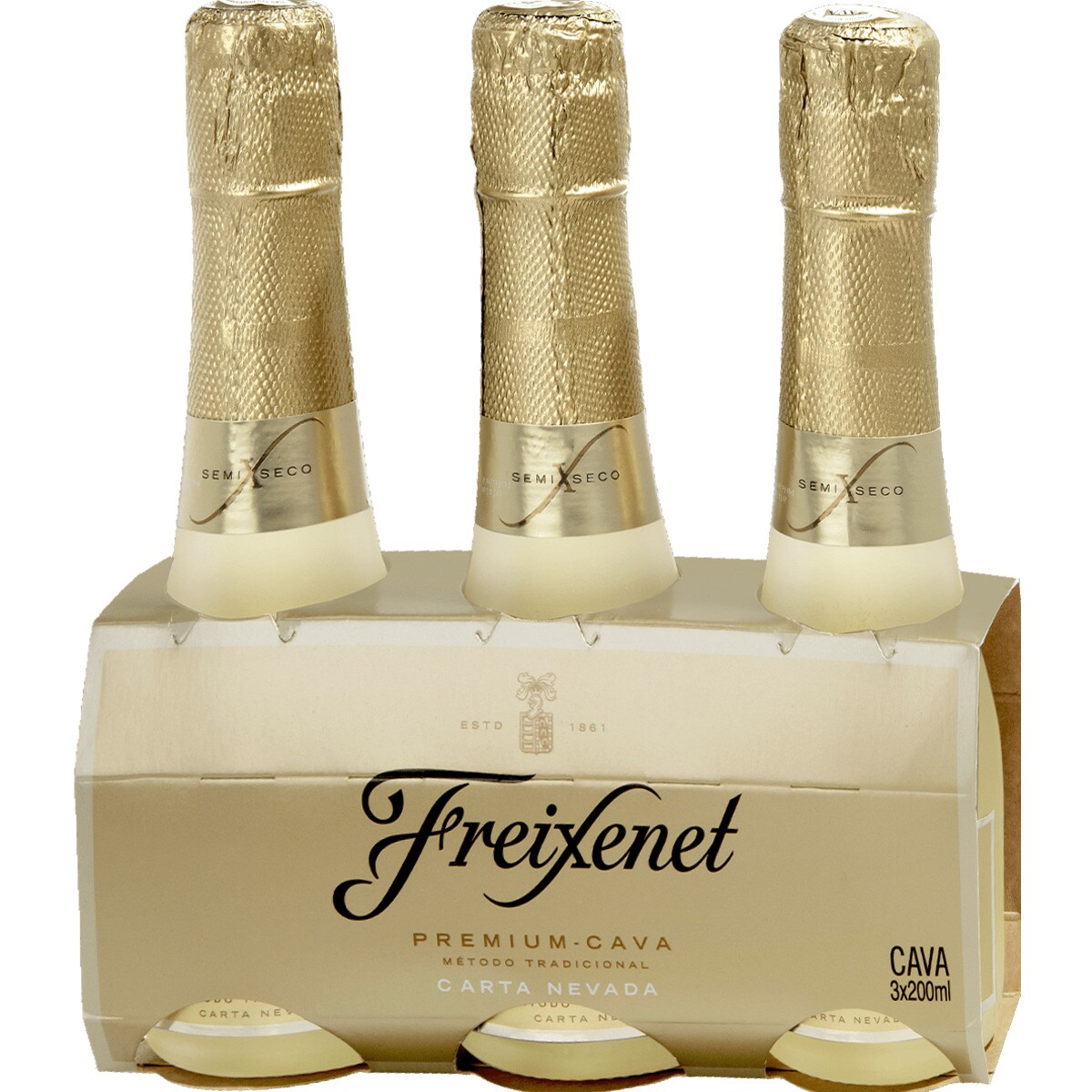 Espumante Cava Mini Nevada Pack 3 garrafa 18 cl ·